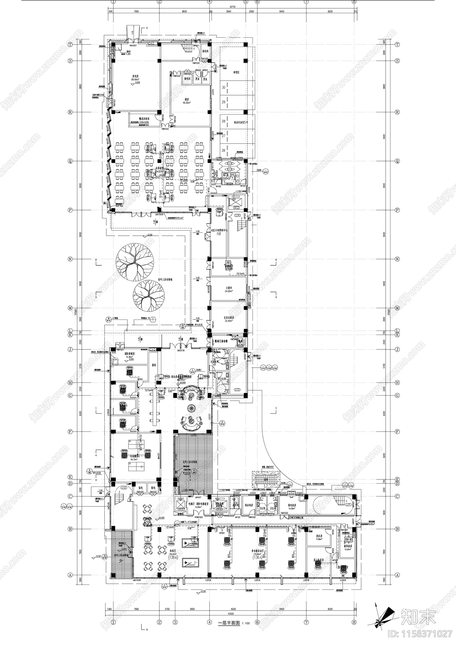 养老服务中心施工图下载【ID:1158371027】