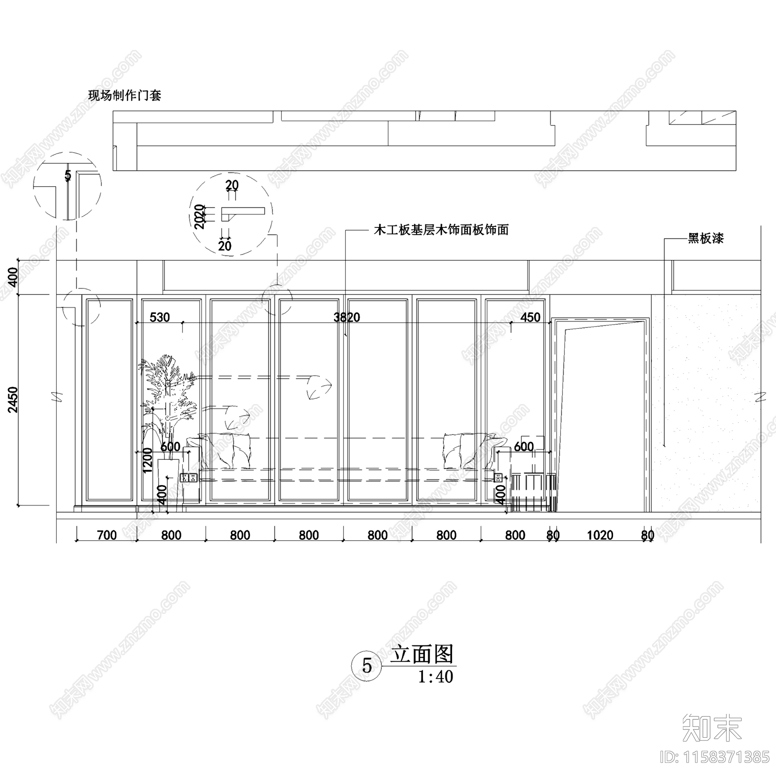 现代简约四室两厅大平层室内家装cad施工图下载【ID:1158371385】