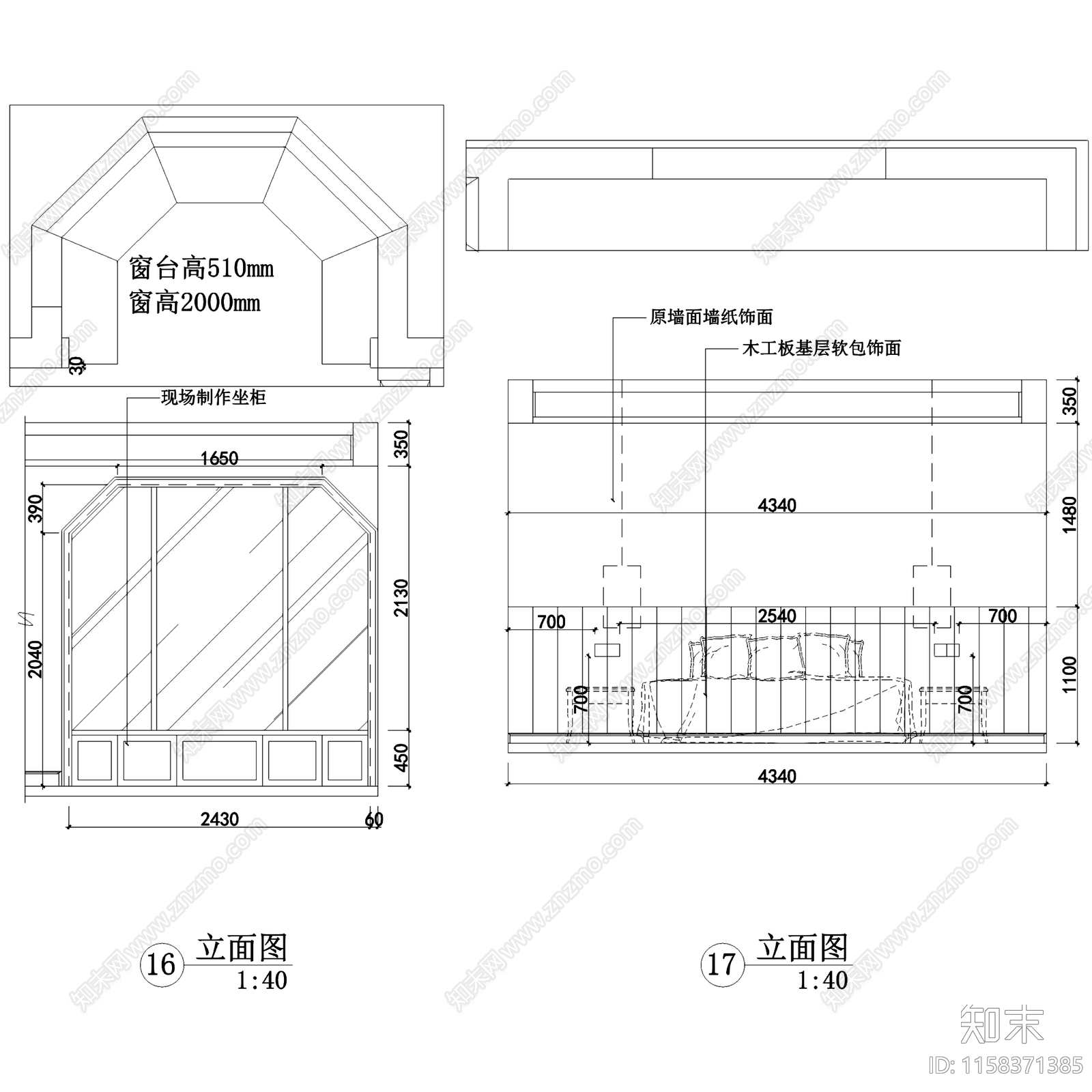 现代简约四室两厅大平层室内家装cad施工图下载【ID:1158371385】