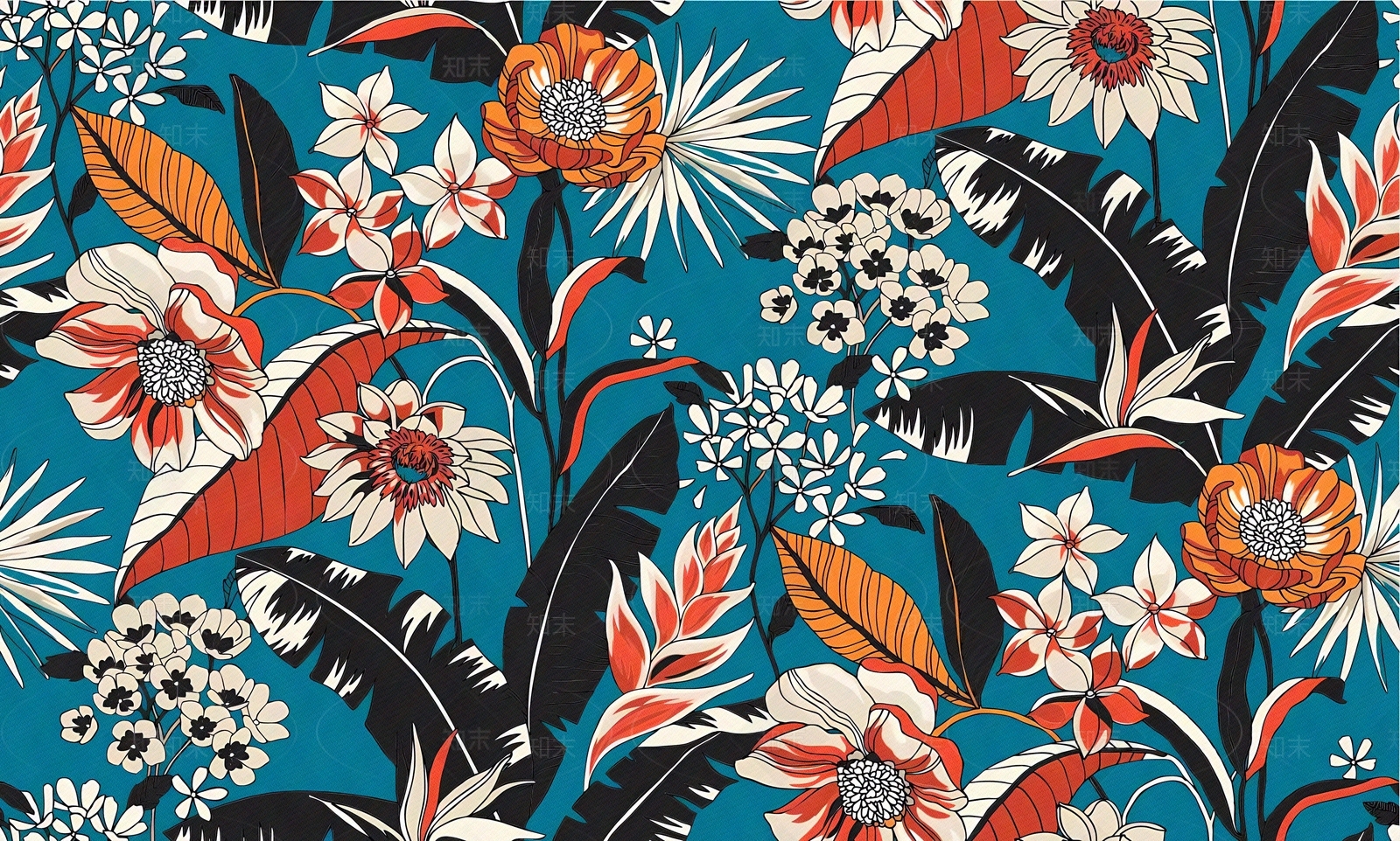 欧式碎花壁纸墙纸贴图下载【ID:1158373270】