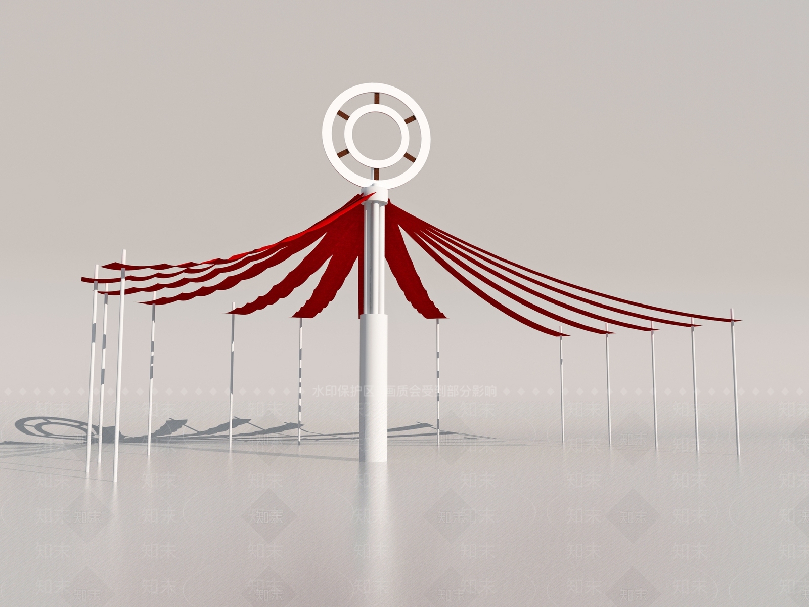 现代广场打卡景观3D模型下载【ID:1158376125】