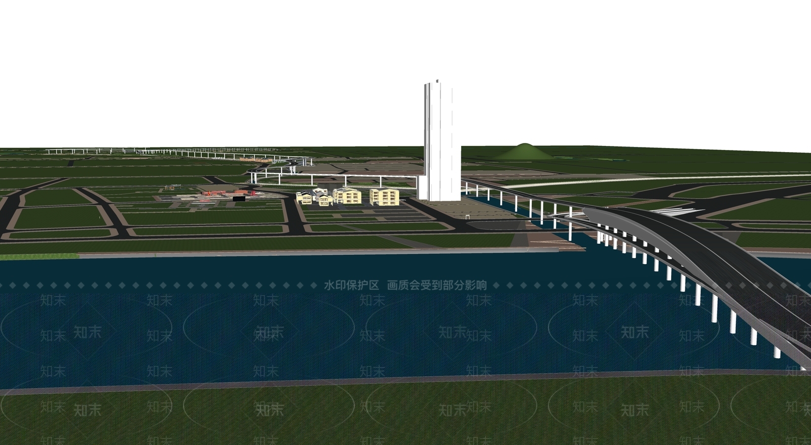 现代大桥SU模型下载【ID:1158381106】