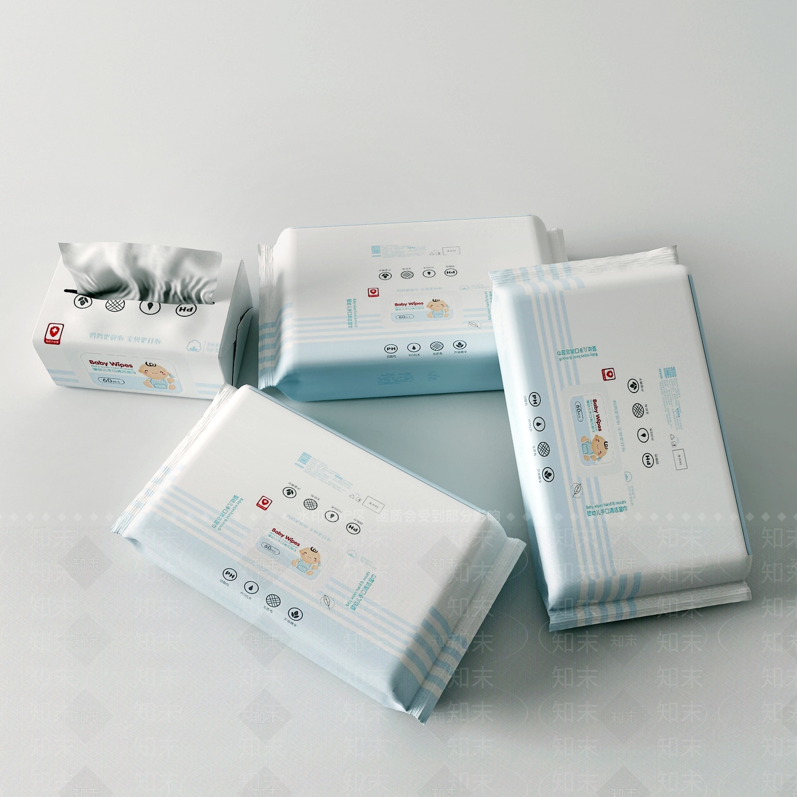 湿巾3D模型下载【ID:1158387490】