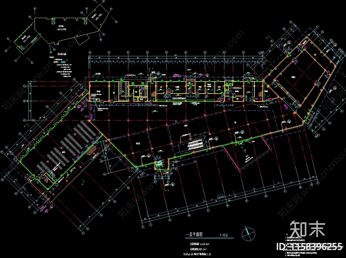 八套风景区游客接待中心建筑图纸cad施工图下载【ID:1158396255】