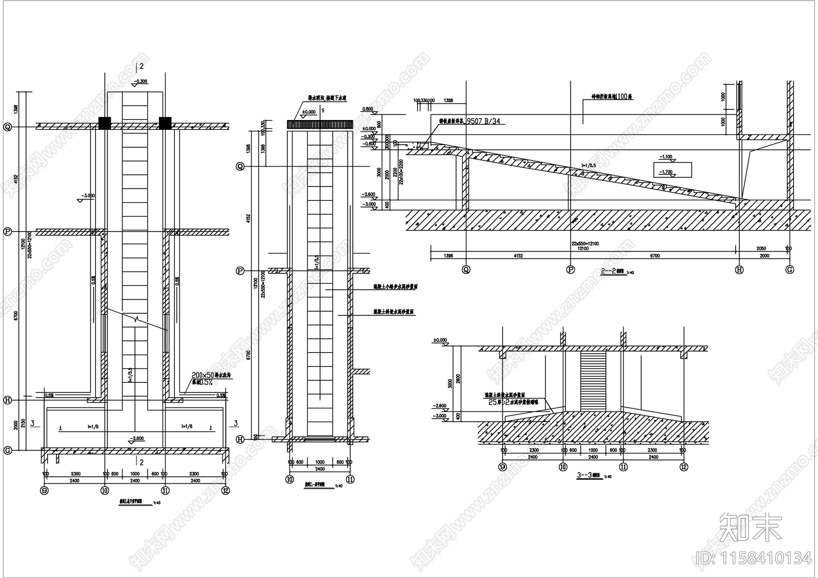 建筑通用楼梯大样及详图施工图下载【ID:1158410134】