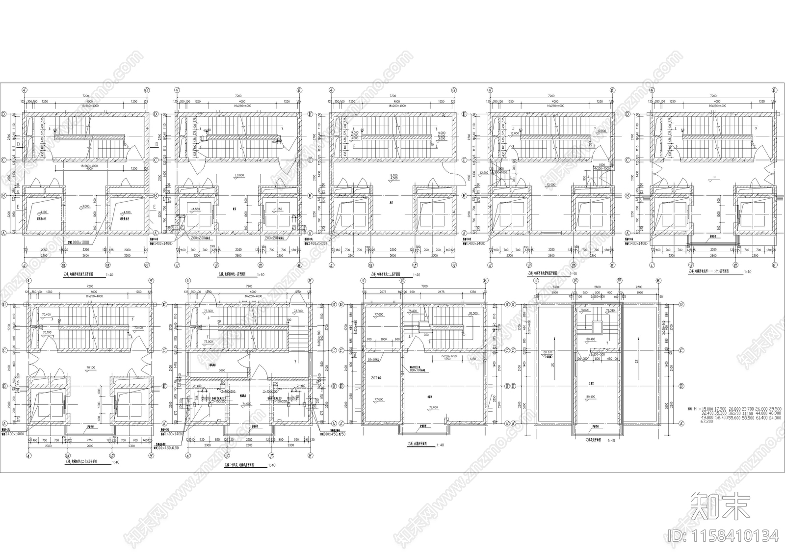 建筑通用楼梯大样及详图施工图下载【ID:1158410134】