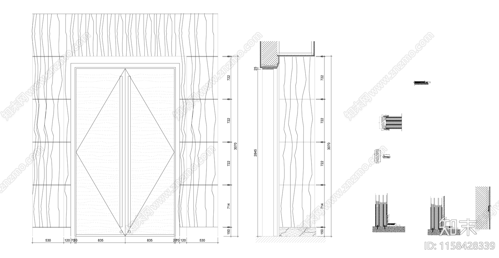 大门结构节点施工图下载【ID:1158428339】