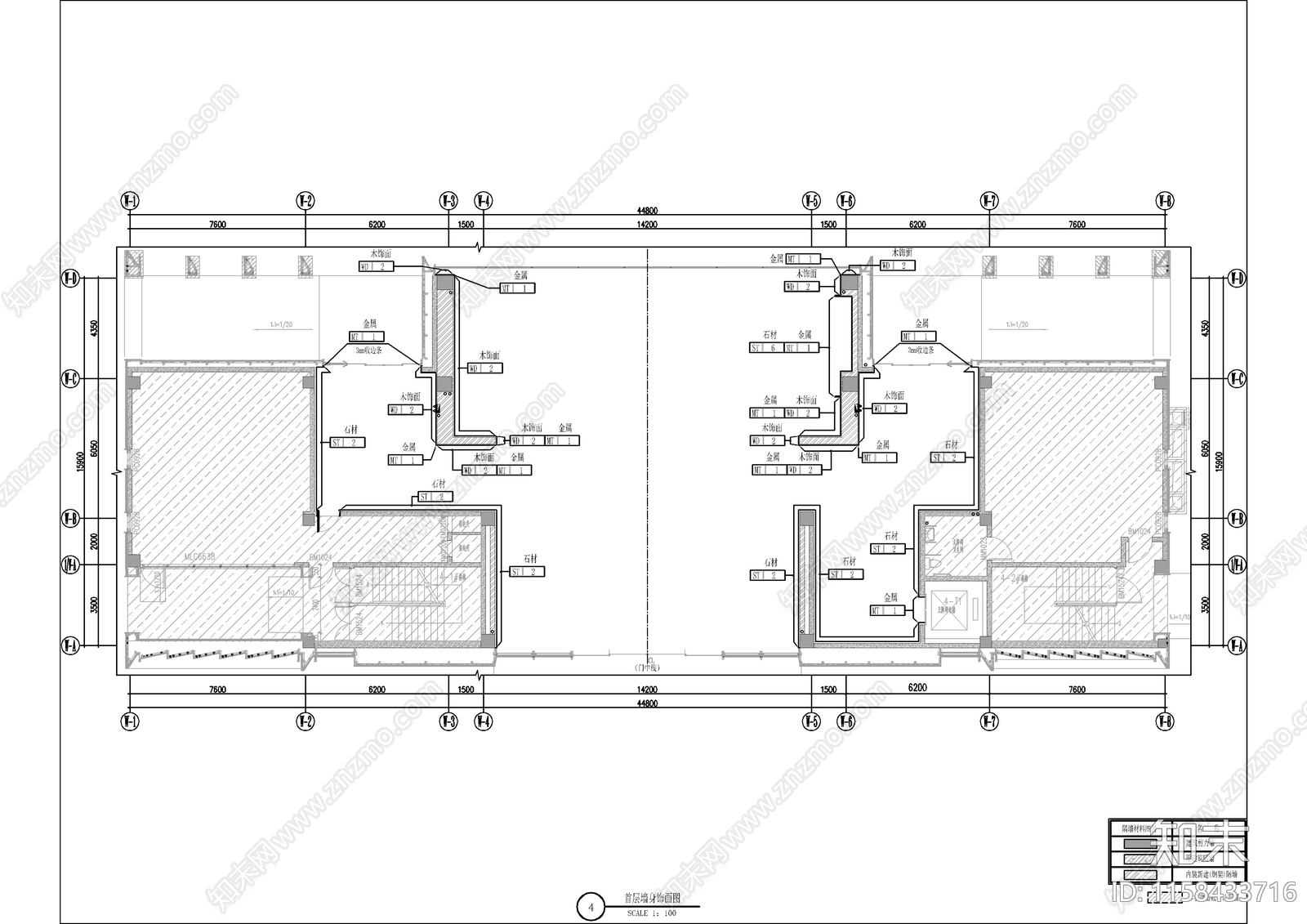 休闲会所cad施工图下载【ID:1158433716】