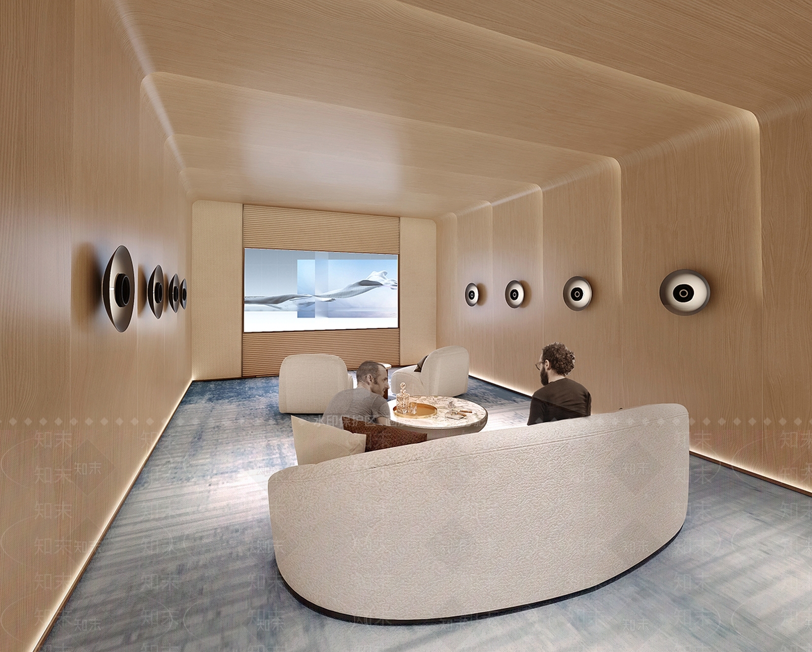 现代风格影视厅3D模型下载【ID:1158436191】