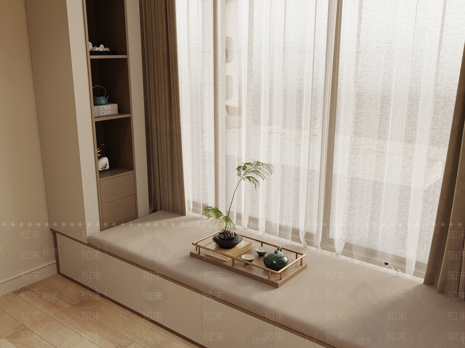 现代飘窗3D模型下载【ID:1158437076】