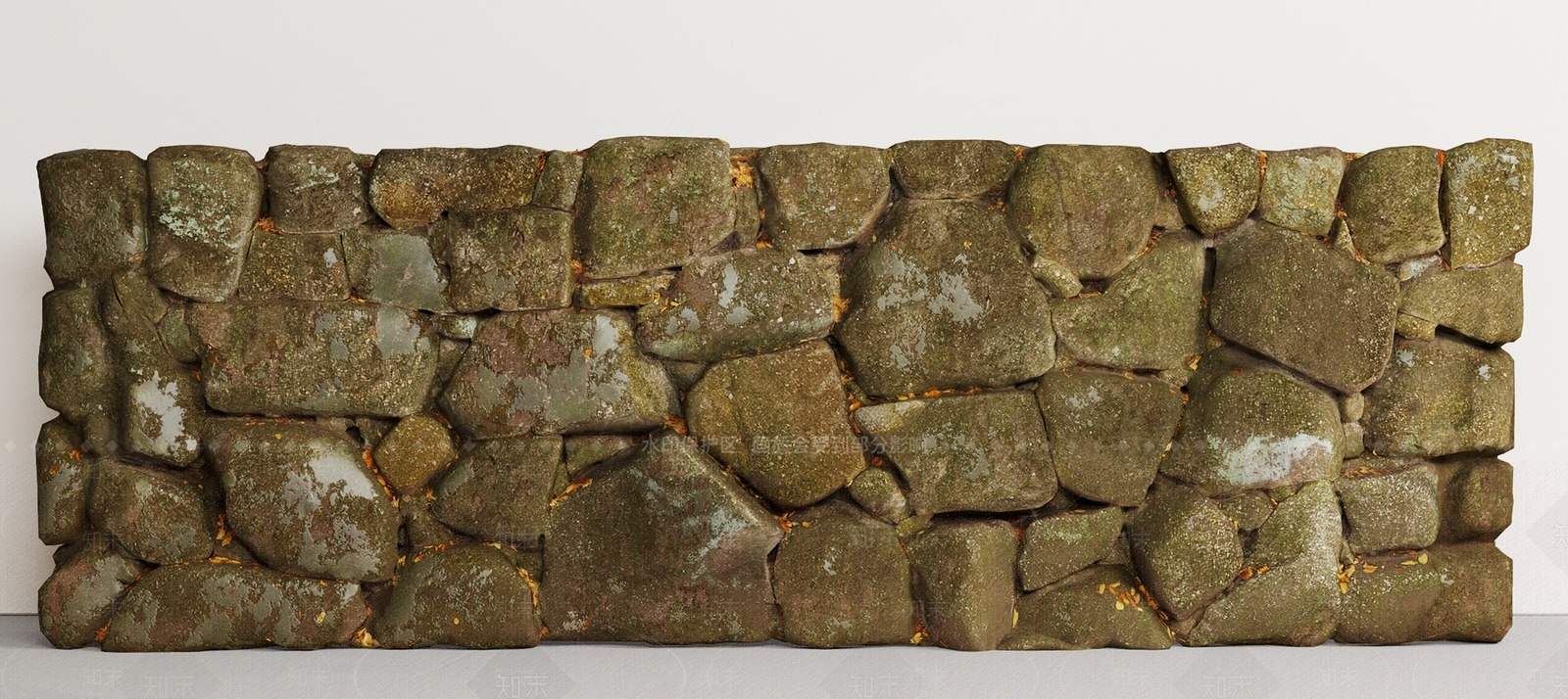 现代石头围墙SU模型下载【ID:1158437781】