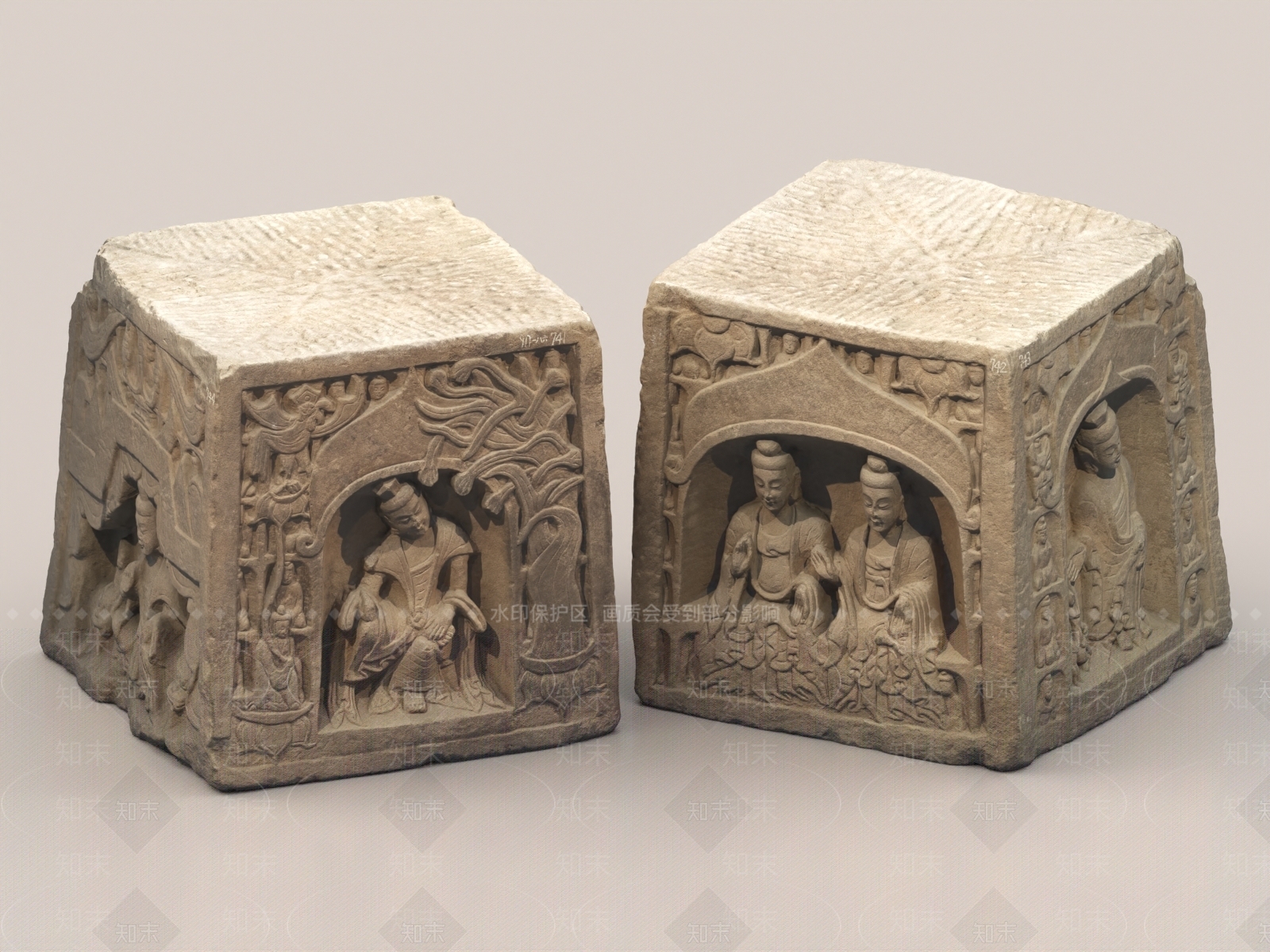 中式石雕3D模型下载【ID:1158440936】