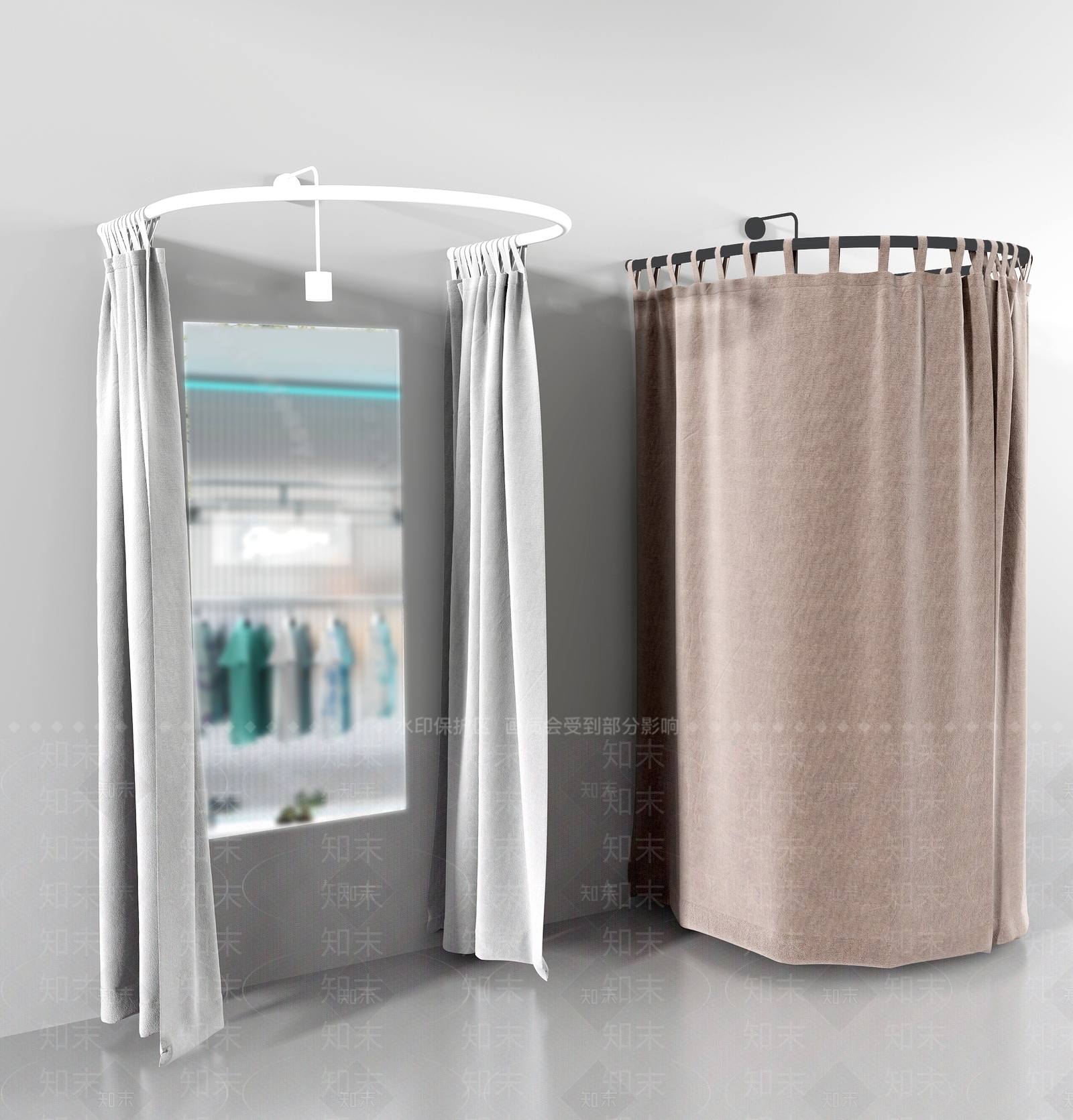 现代试衣间3D模型下载【ID:1158544201】