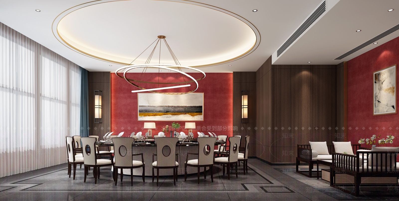 中式餐厅包间3D模型下载【ID:1158444340】