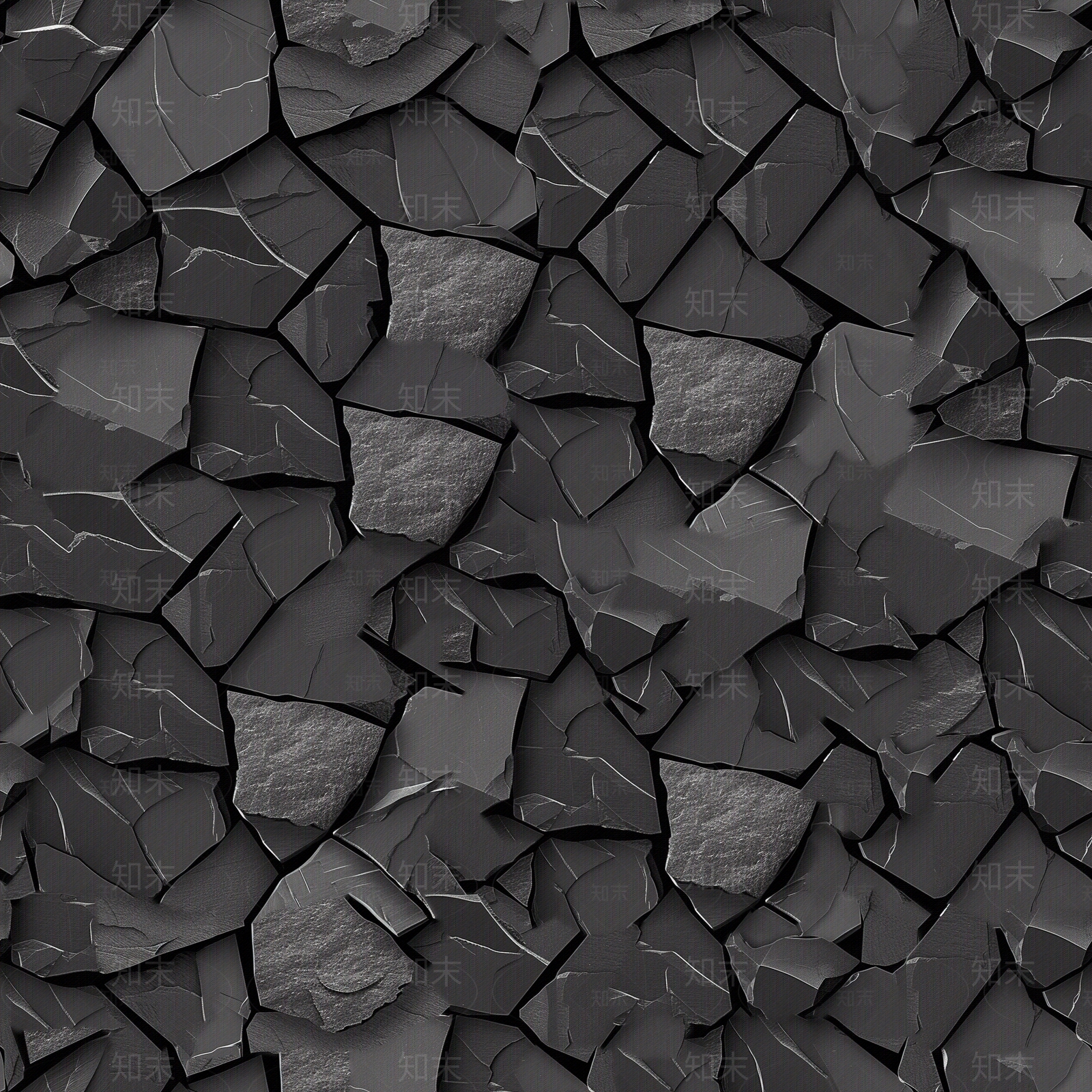 无缝连纹现代艺术凹凸立体毛石奢石文化石岩石贴图下载【ID:1158446889】