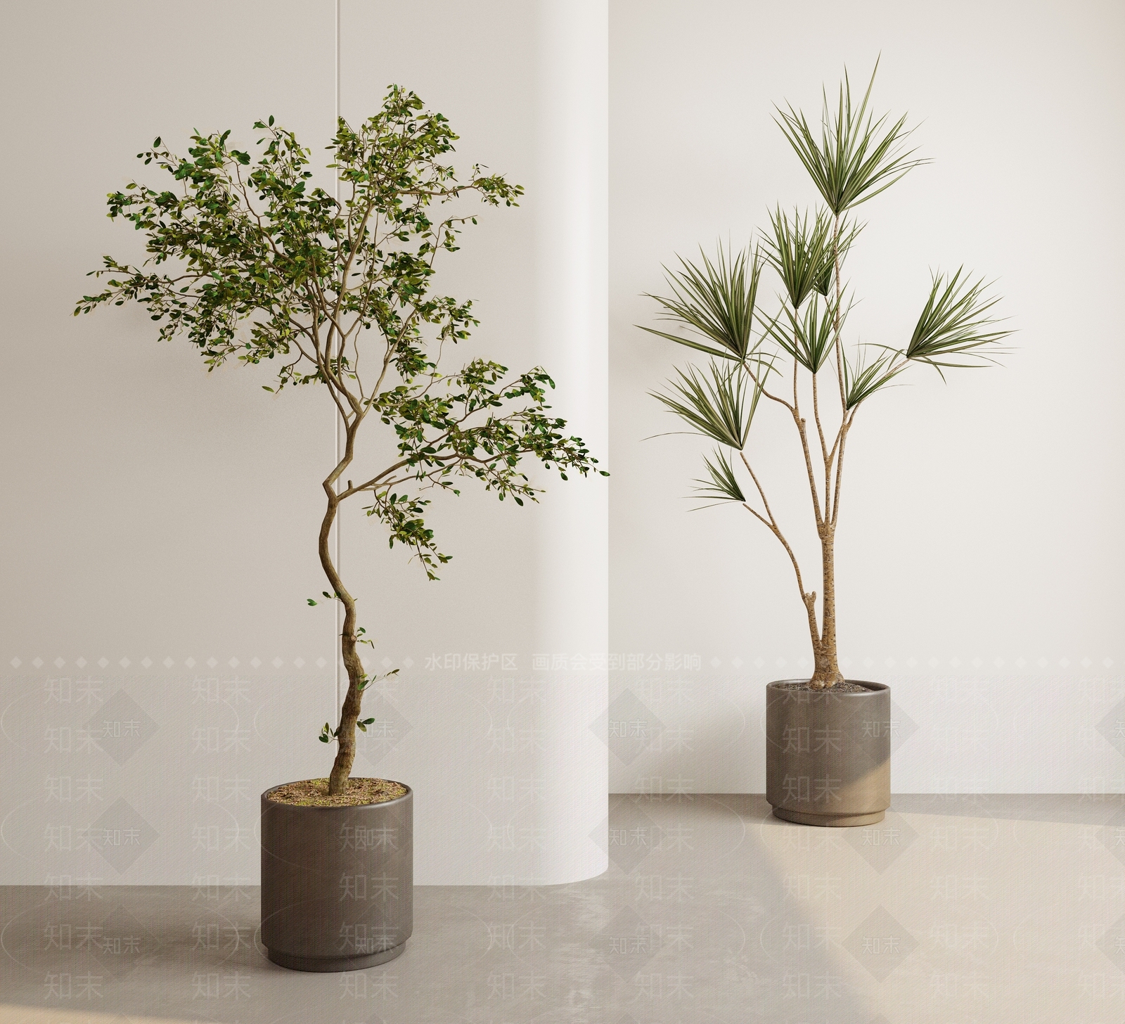 绿植盆栽SU模型下载【ID:1158449424】