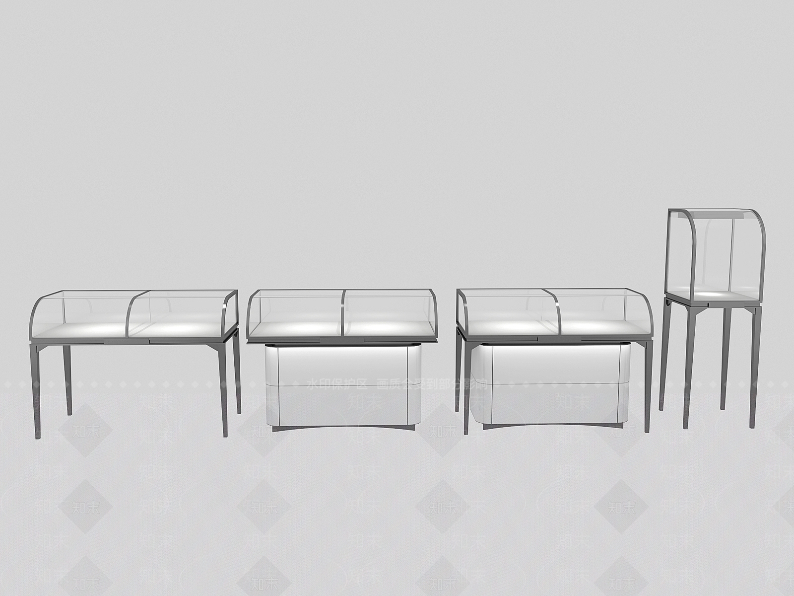 现代珠宝柜台3D模型下载【ID:1158449159】