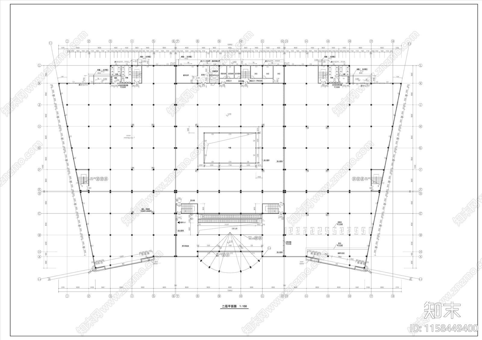 超市建筑施工图下载【ID:1158449400】