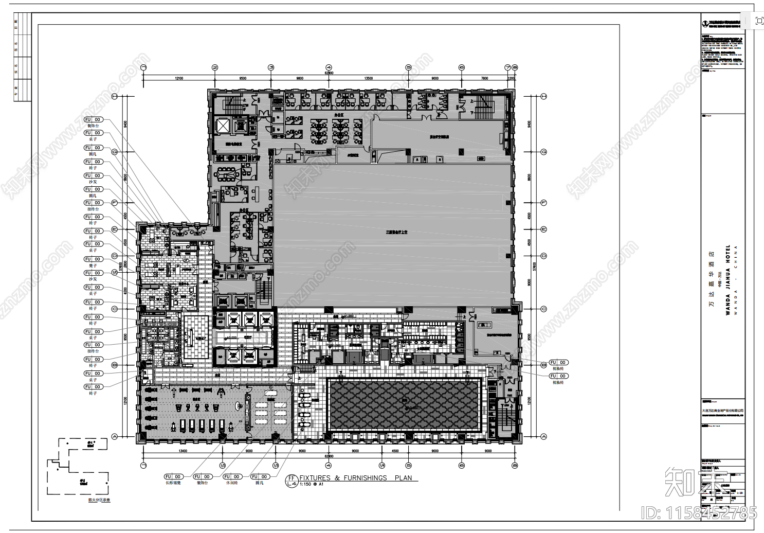 酒店健身房装饰图纸cad施工图下载【ID:1158452785】