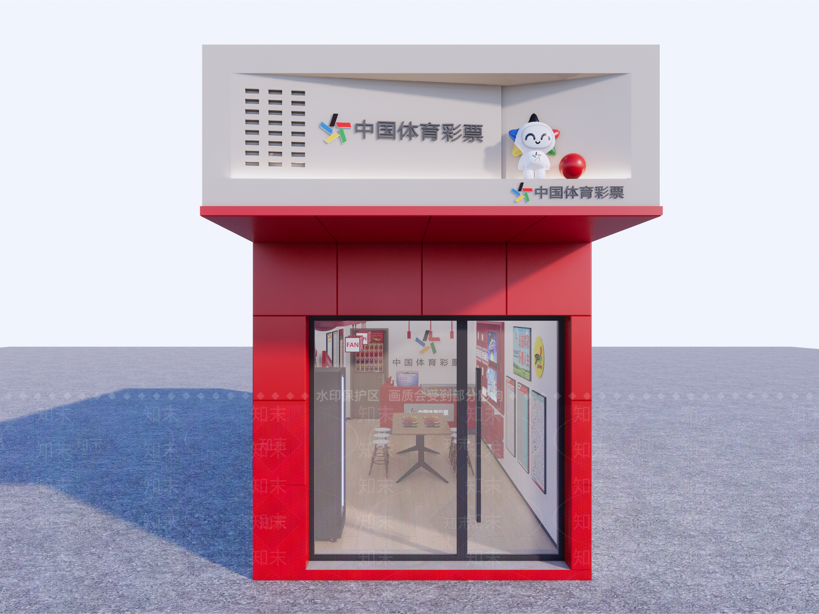 现代彩票店SU模型下载【ID:1158453975】