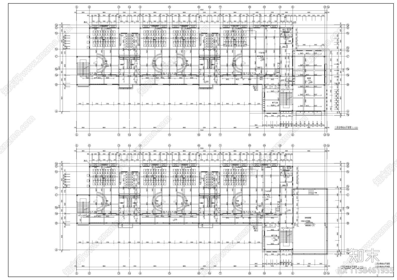 幼儿园建筑给排水施工图下载【ID:1158461955】