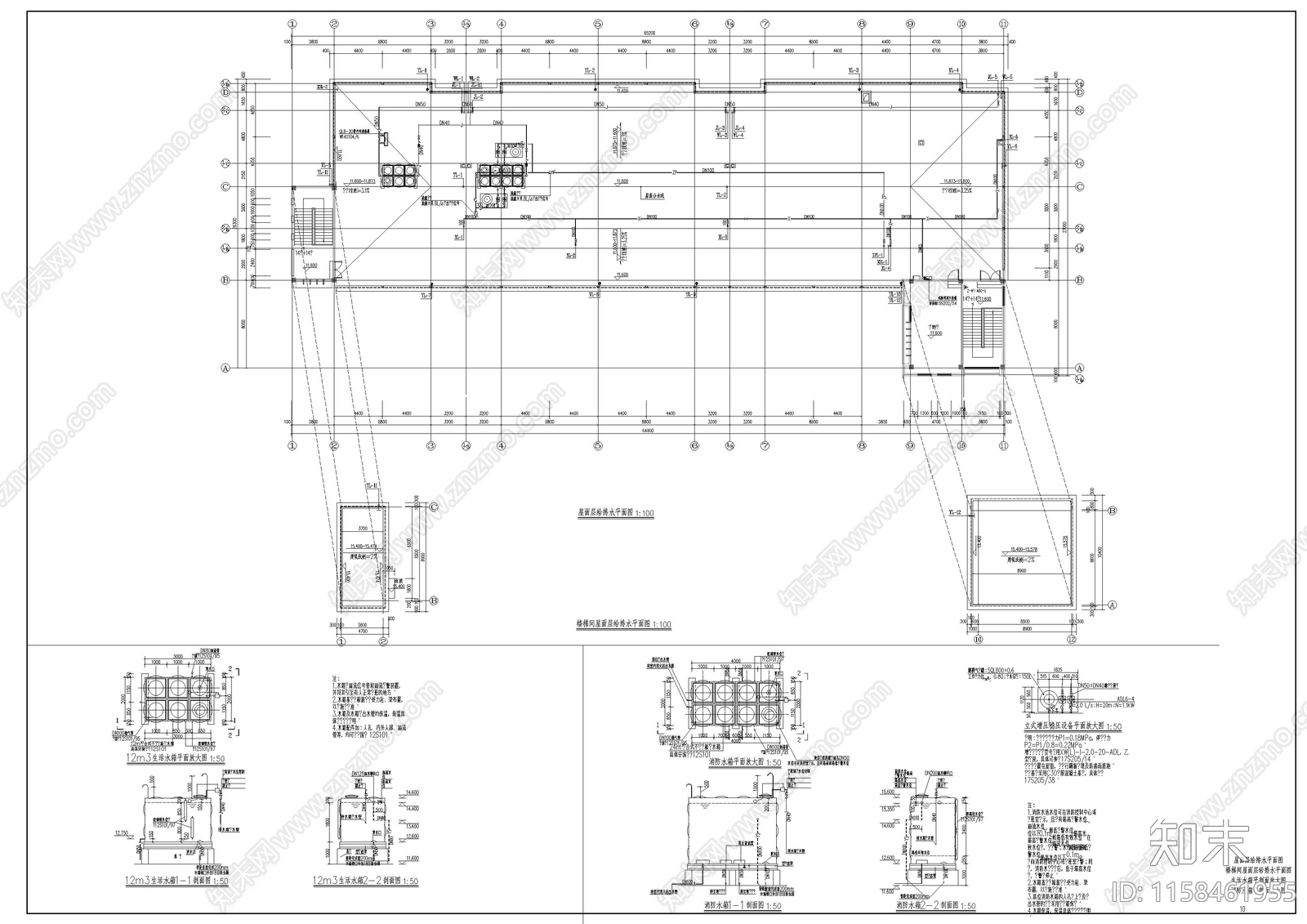 幼儿园建筑给排水施工图下载【ID:1158461955】