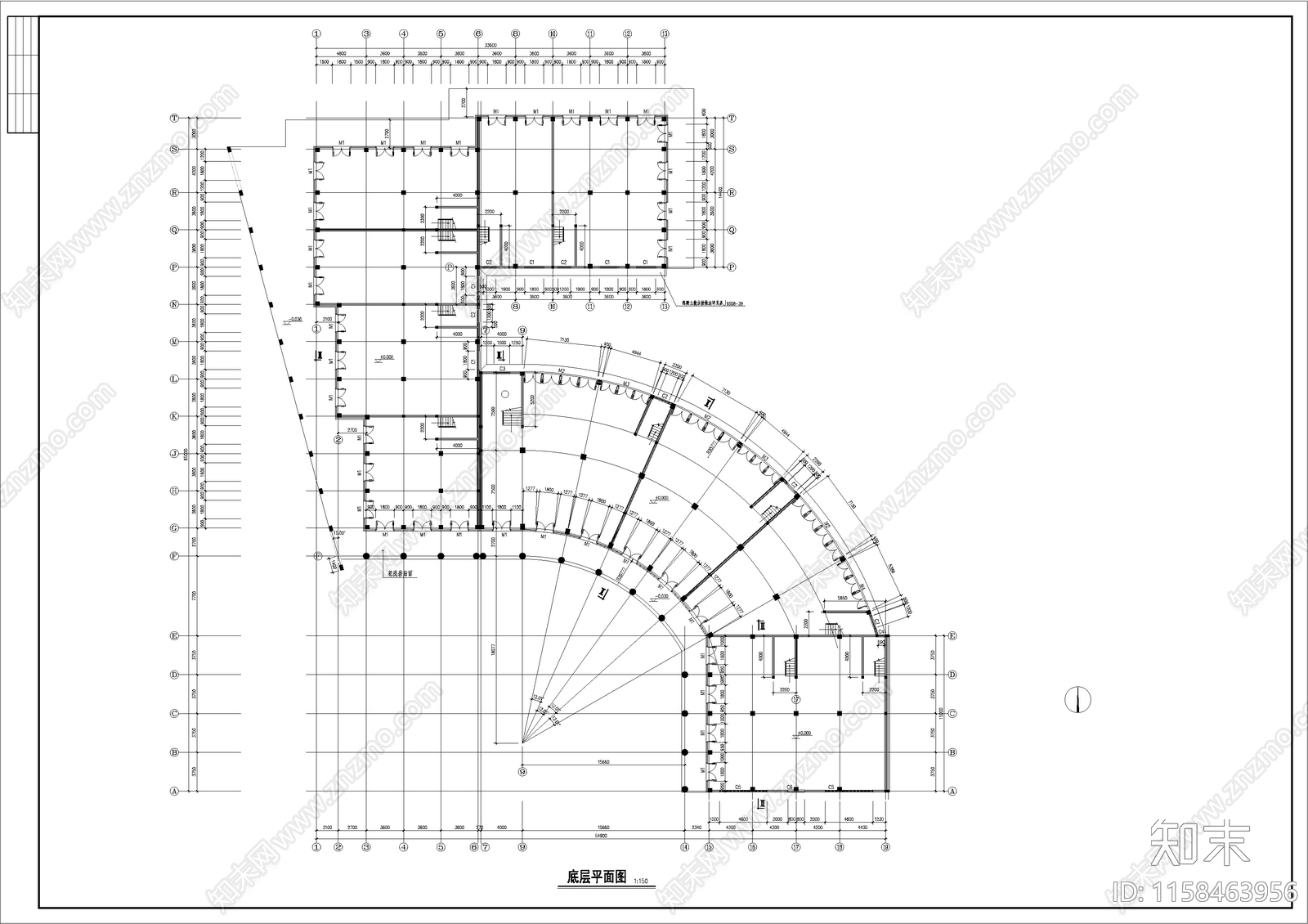 大型商业城建筑设计方案图cad施工图下载【ID:1158463956】