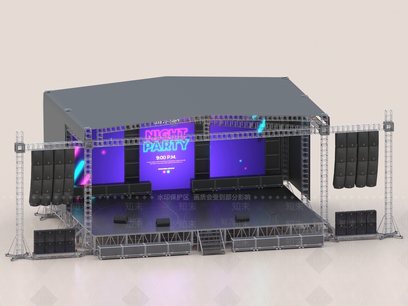 现代舞台3D模型下载【ID:1158464790】
