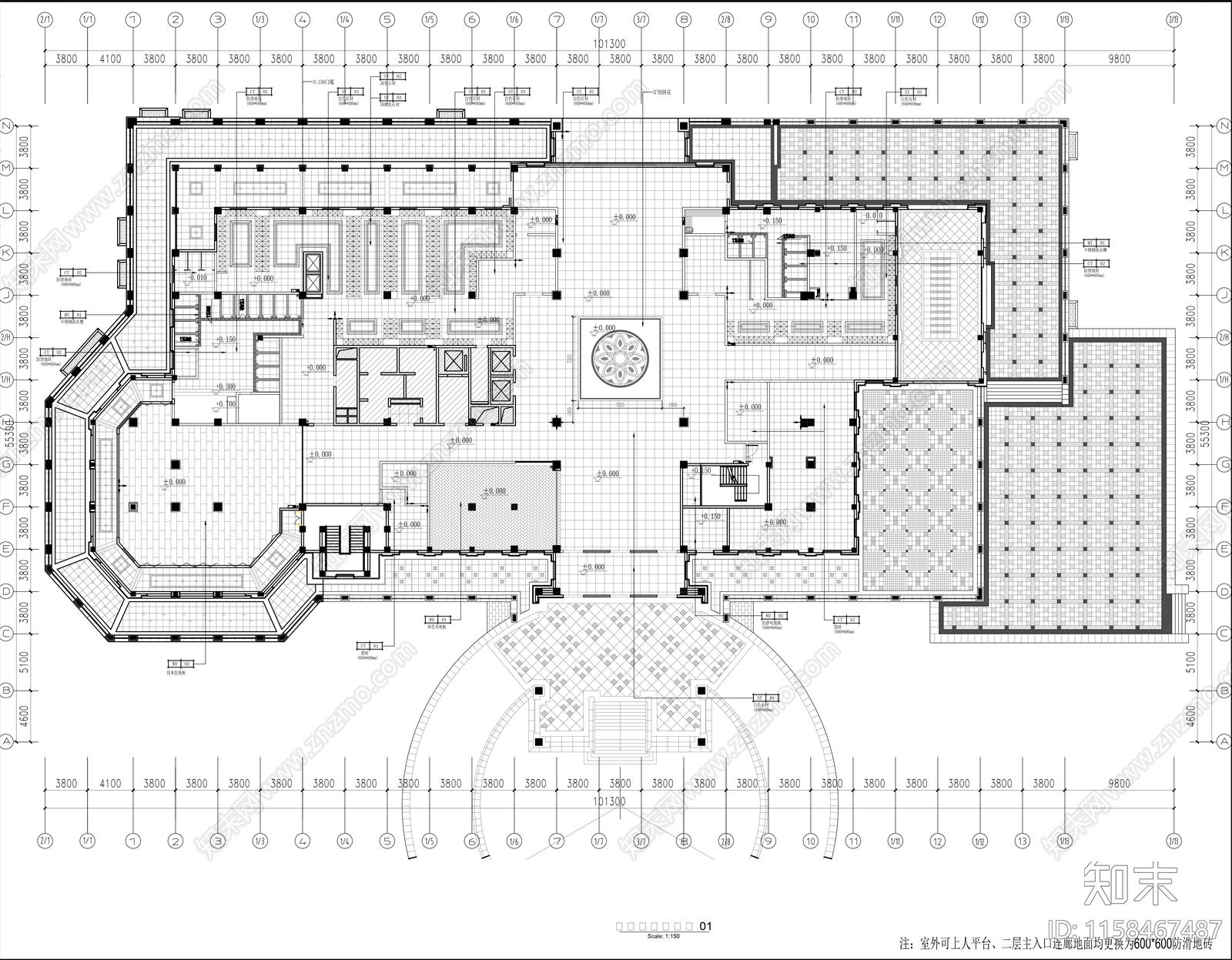 某高尔夫会所精装修8000平方米施工图下载【ID:1158467487】