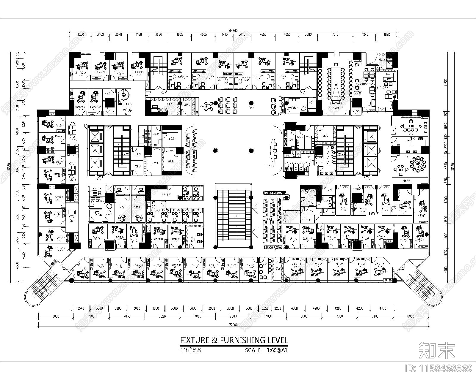 3000平牙科口腔医院平面布置图施工图下载【ID:1158468869】