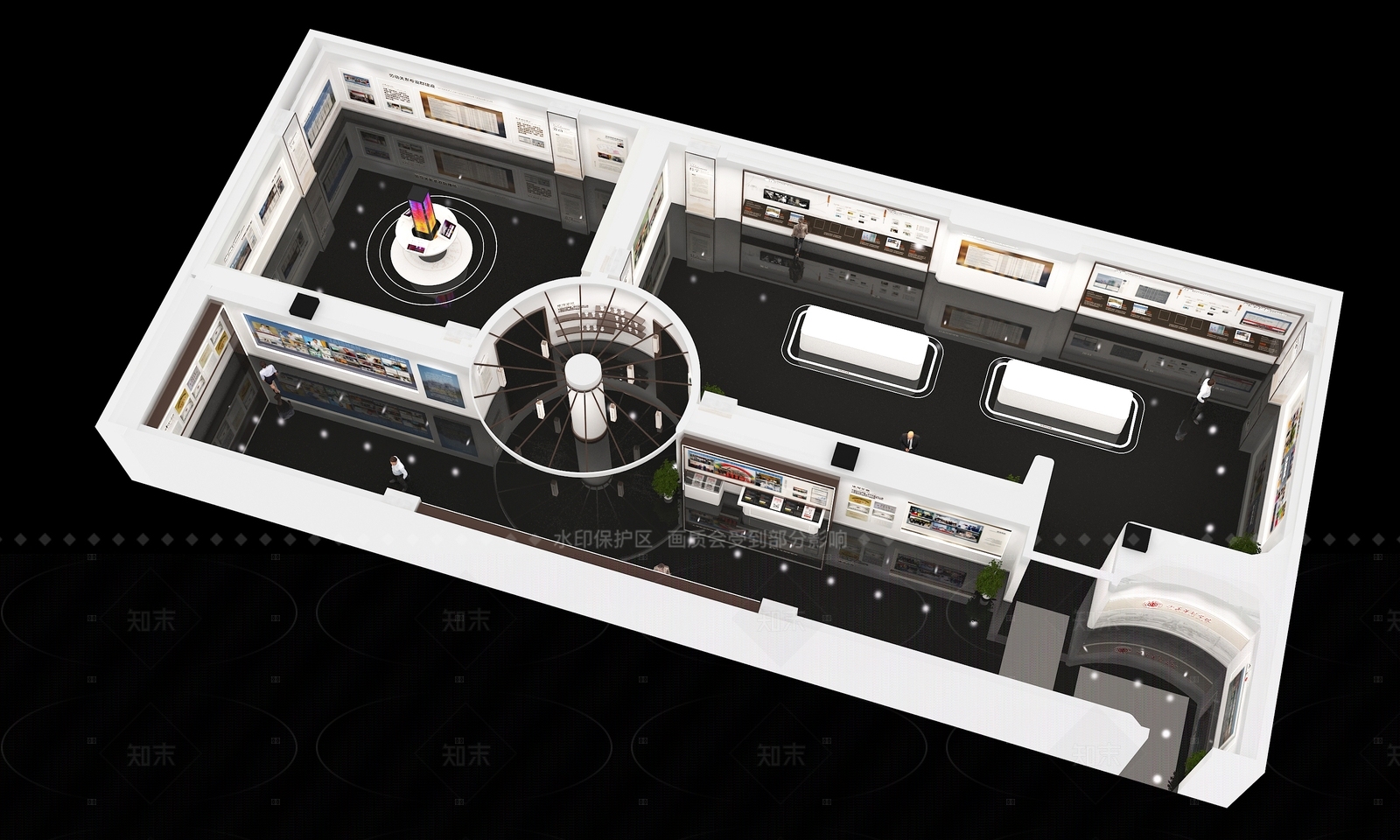 学校校史馆3D模型下载【ID:1158471408】