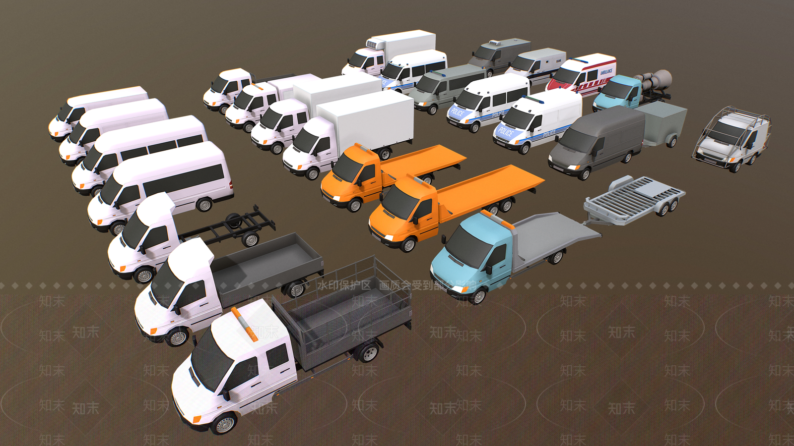 低聚货车3D模型下载【ID:1158474982】