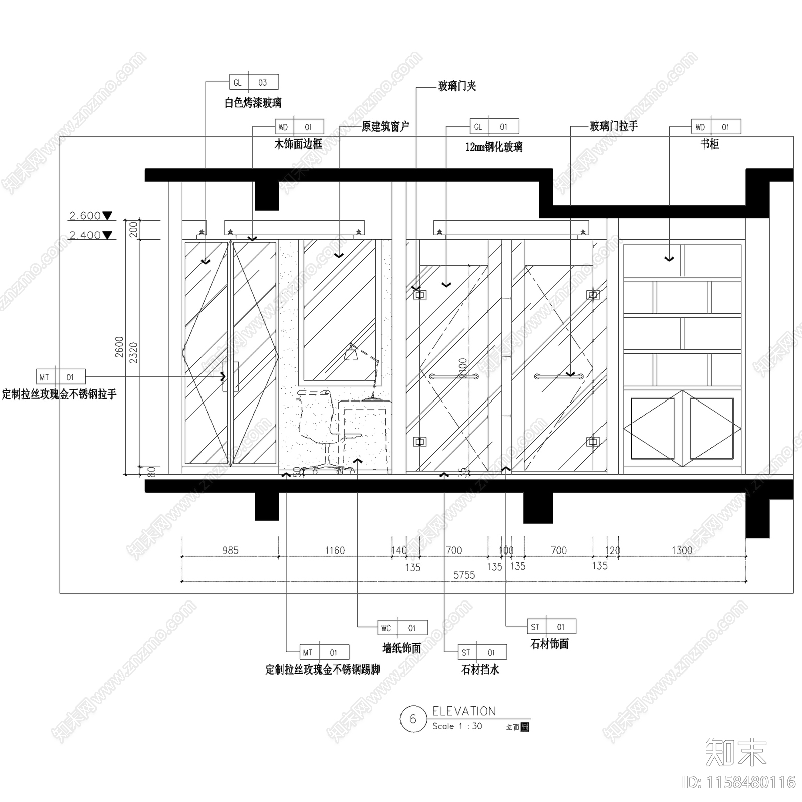 现代新中式泸州三层别墅室内家装cad施工图下载【ID:1158480116】