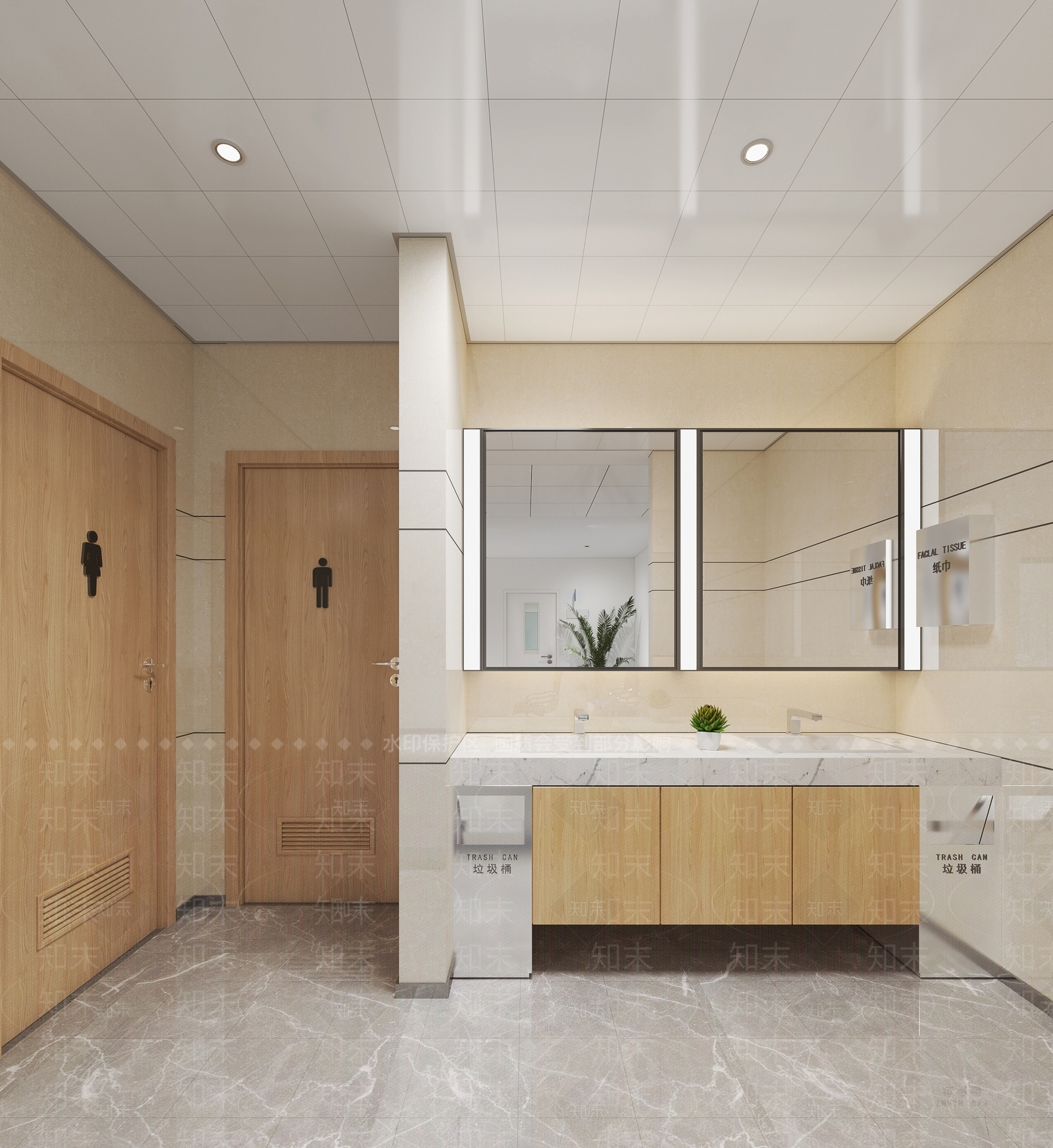 现代公共卫生间3D模型下载【ID:1158485205】