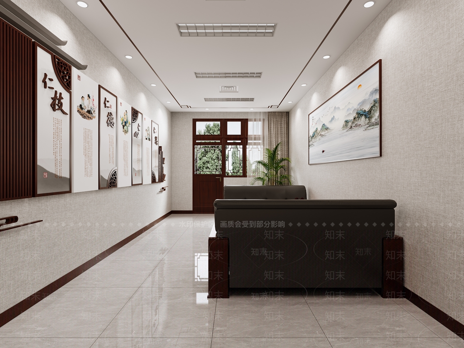 新中式休息区3D模型下载【ID:1158491173】