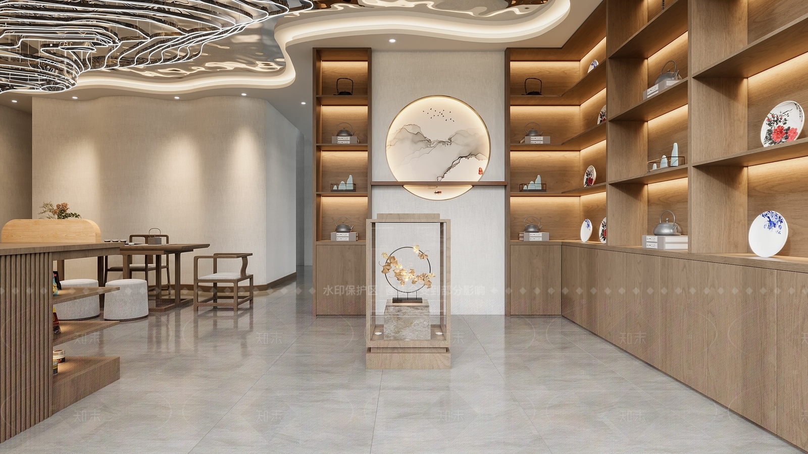 新中式茶叶店3D模型下载【ID:1158493503】
