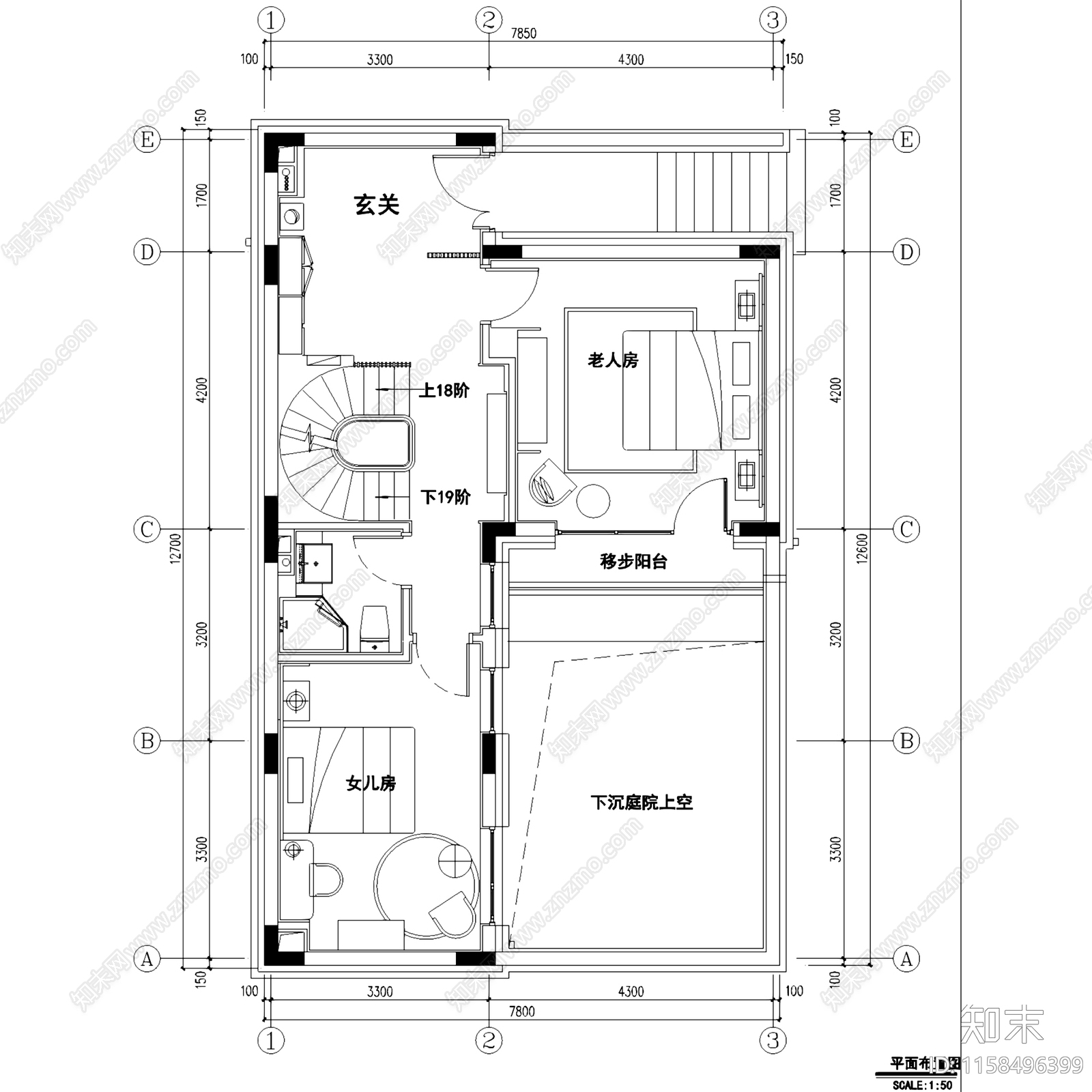 中式现代亿城燕西书院华府四层合院别墅室内家装cad施工图下载【ID:1158496399】