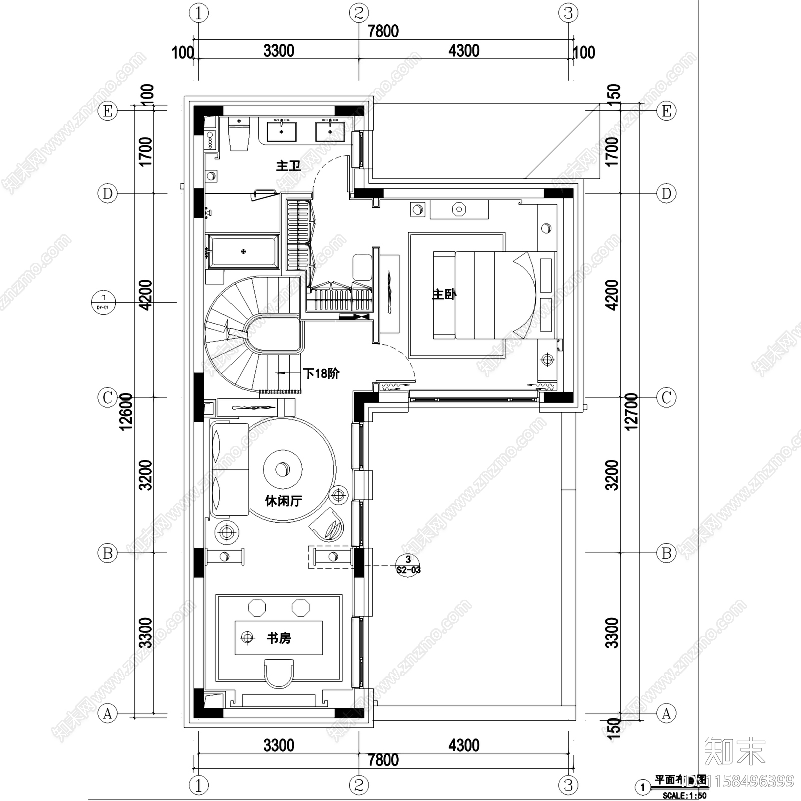 中式现代亿城燕西书院华府四层合院别墅室内家装cad施工图下载【ID:1158496399】