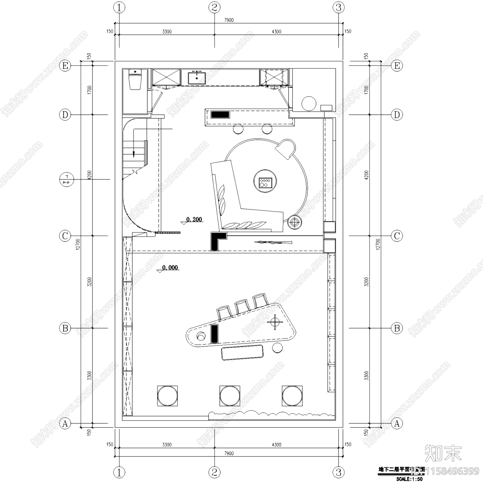 中式现代亿城燕西书院华府四层合院别墅室内家装cad施工图下载【ID:1158496399】