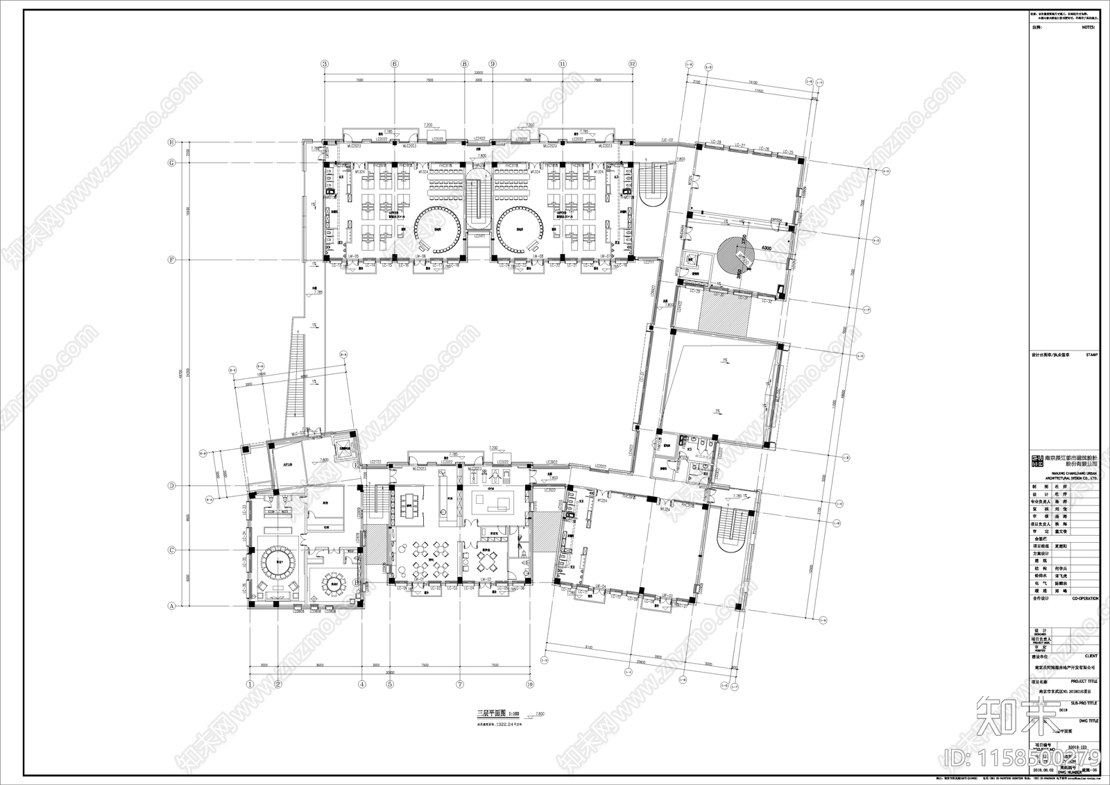 幼儿园平面及剖面图施工图下载【ID:1158500279】