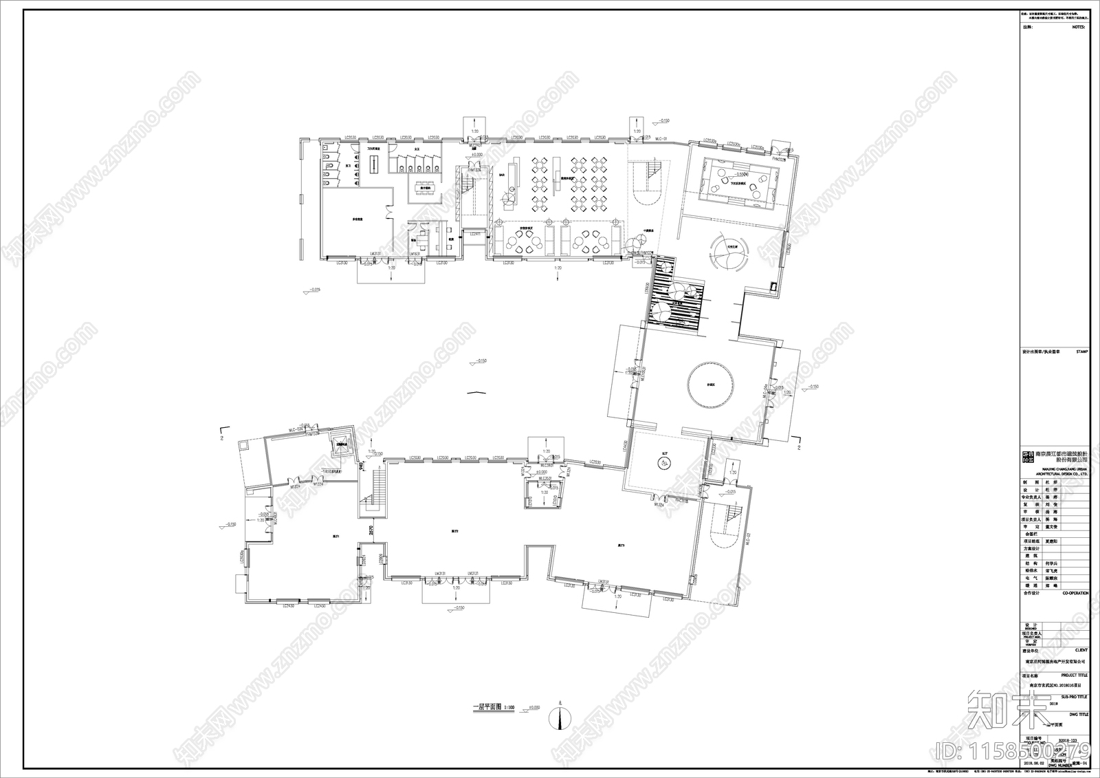 幼儿园平面及剖面图施工图下载【ID:1158500279】