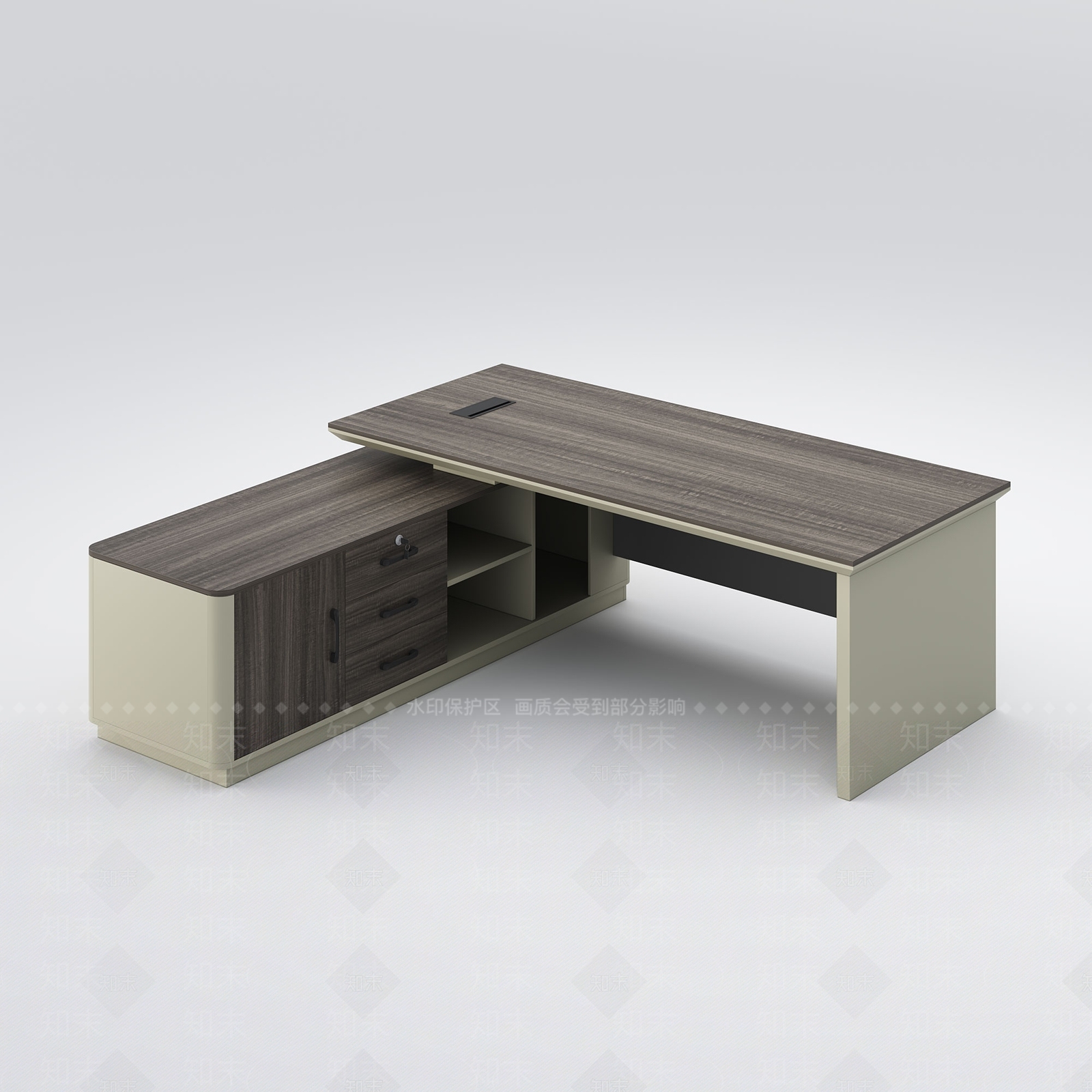 现代办公桌3D模型下载【ID:1158502161】