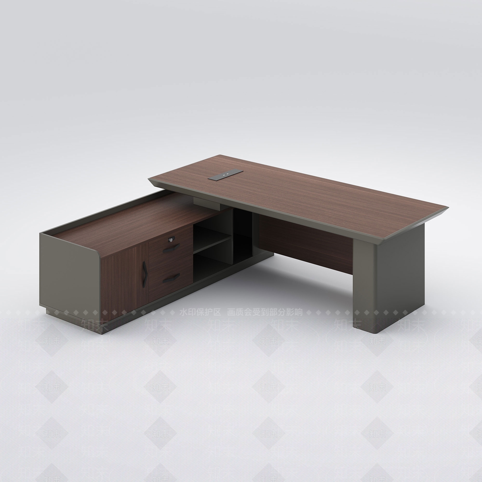 现代办公桌3D模型下载【ID:1158503446】