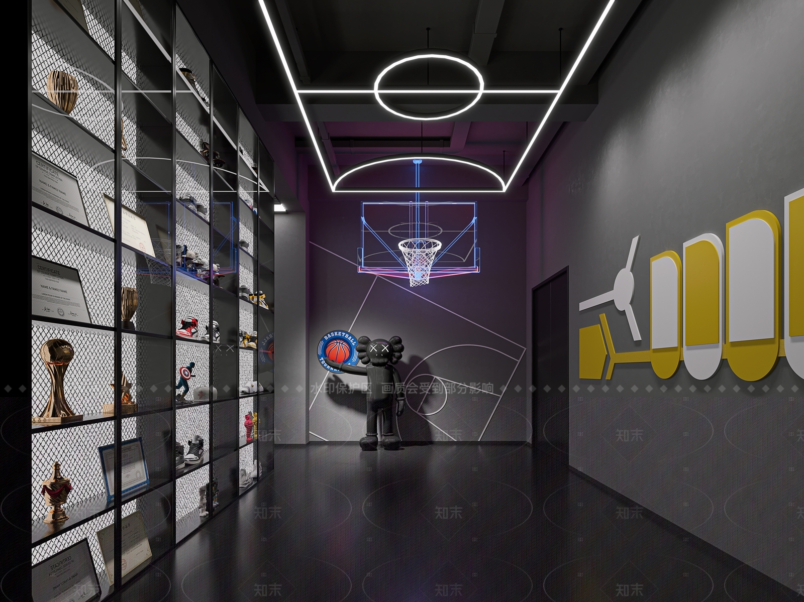 现代办公大厅3D模型下载【ID:1214572611】