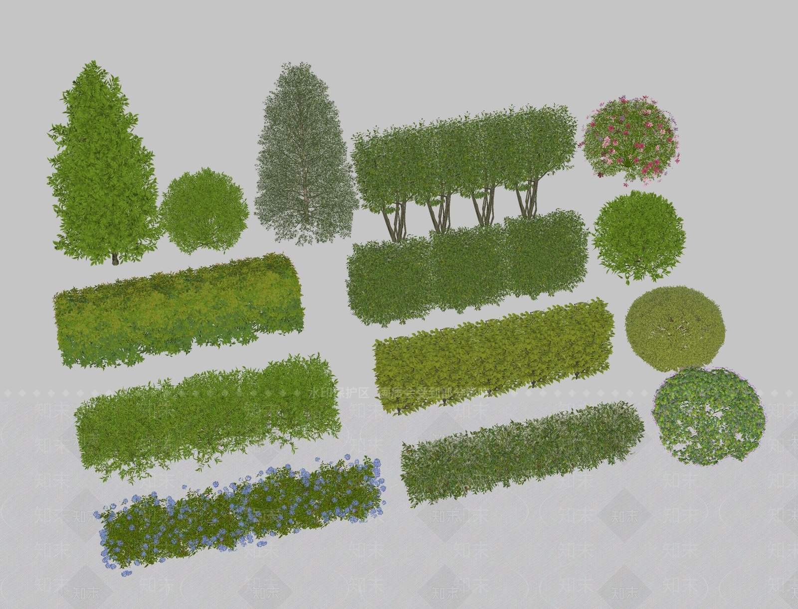 绿篱SU模型下载【ID:1158505048】