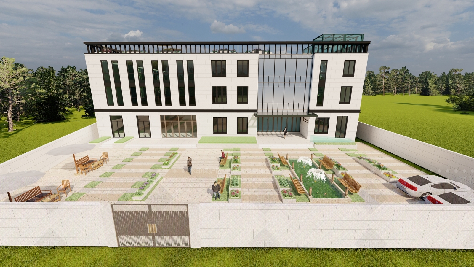 现代社区活动中心SU模型下载【ID:1158513524】