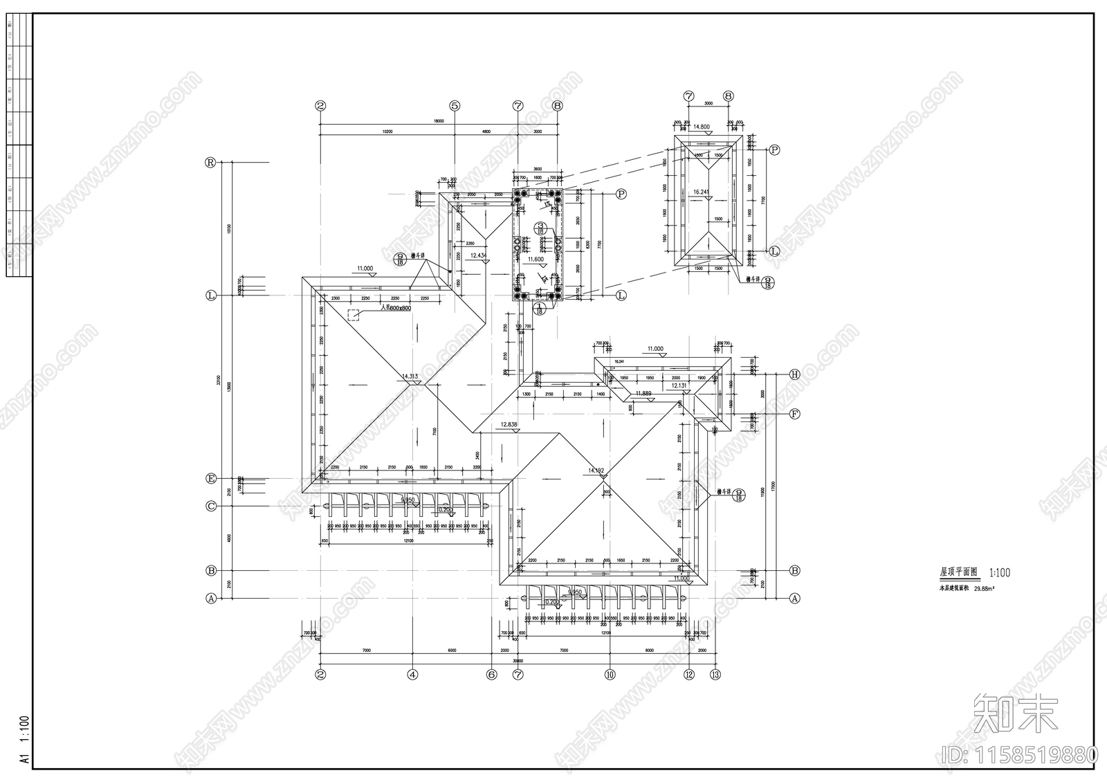 某仿欧式小区配套幼儿园建筑cad施工图下载【ID:1158519880】