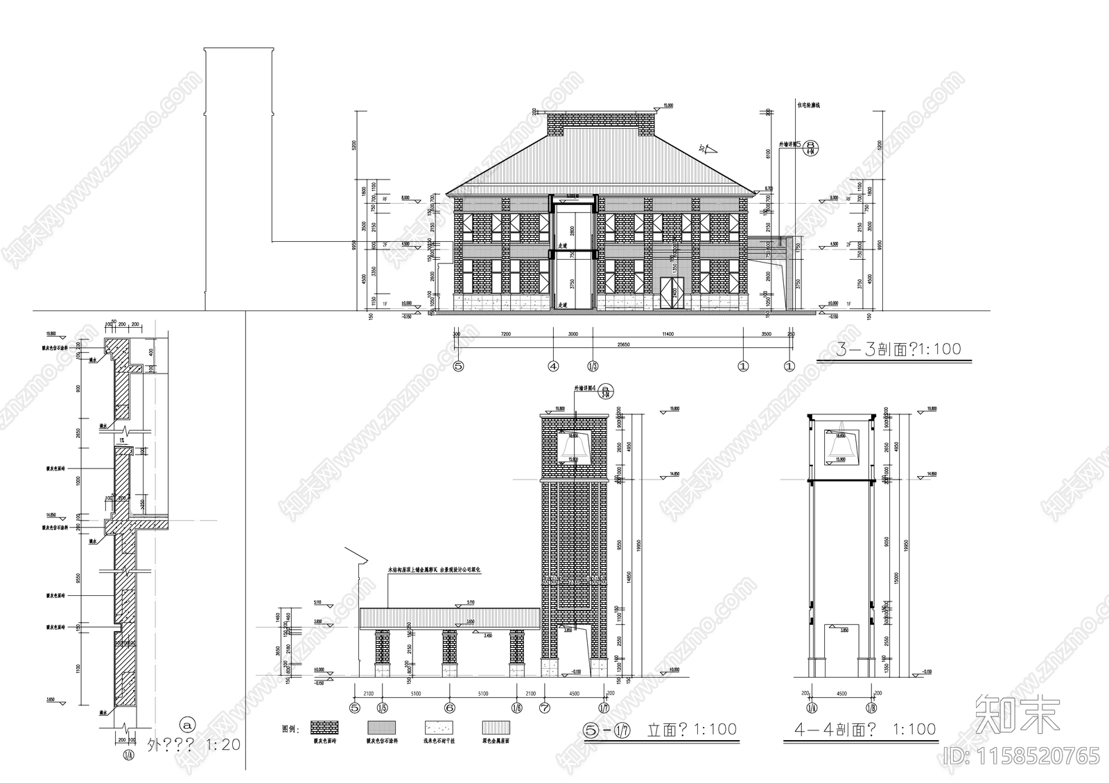 某简欧风格电力院附属幼儿园建筑cad施工图下载【ID:1158520765】