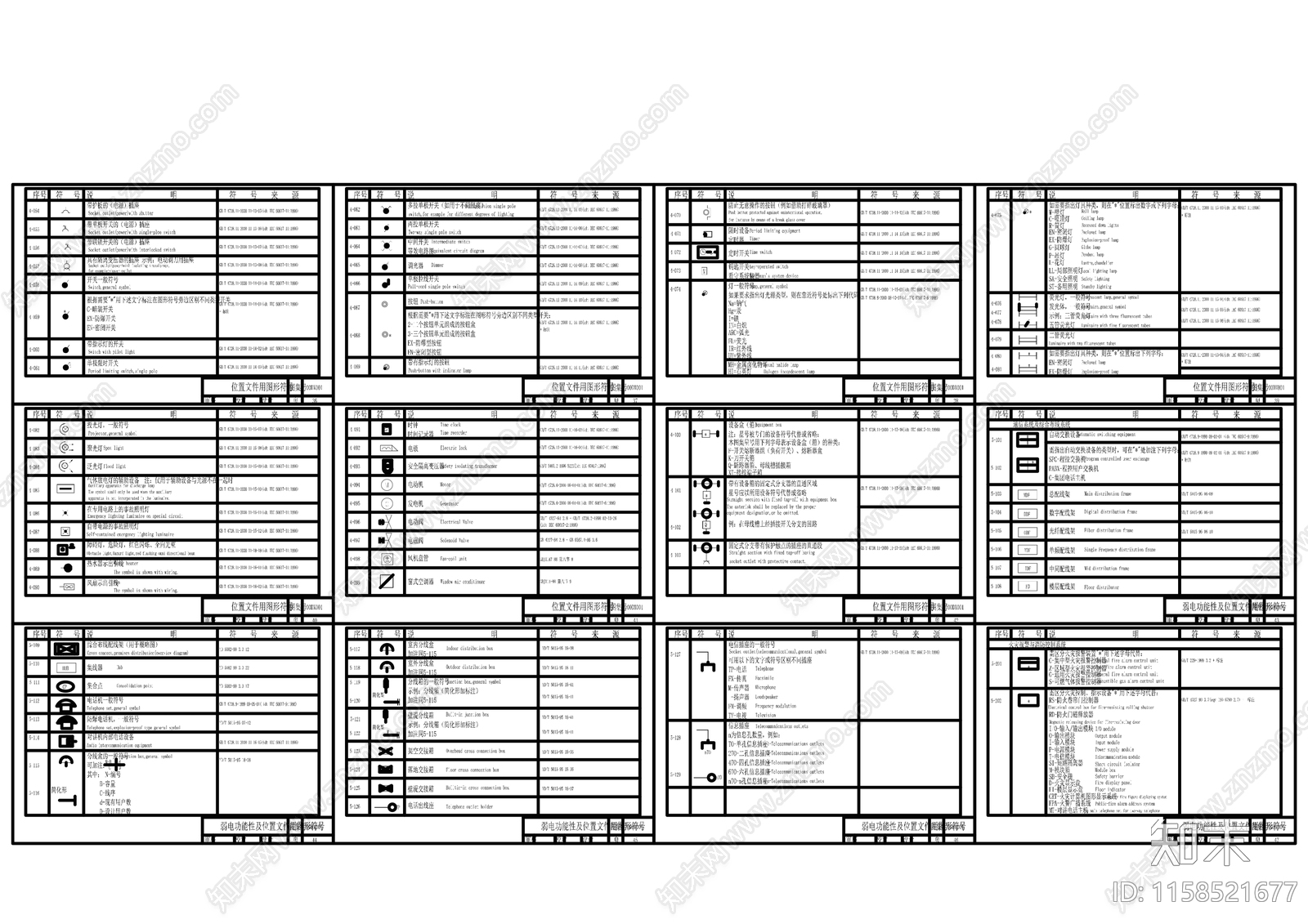 标准电气符号图库4施工图下载【ID:1158521677】