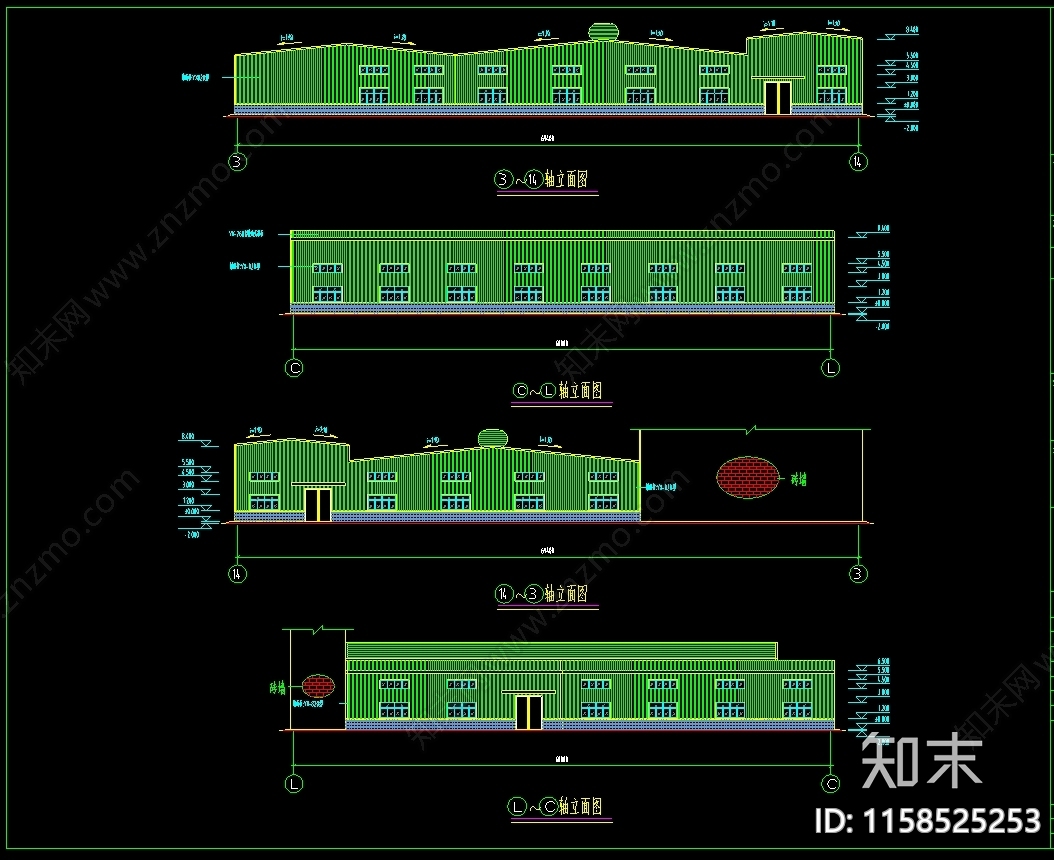 180套钢结构化工厂酒店办公公寓建筑图施工图下载【ID:1158525253】